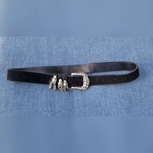 Vintage Black and Silver Belt